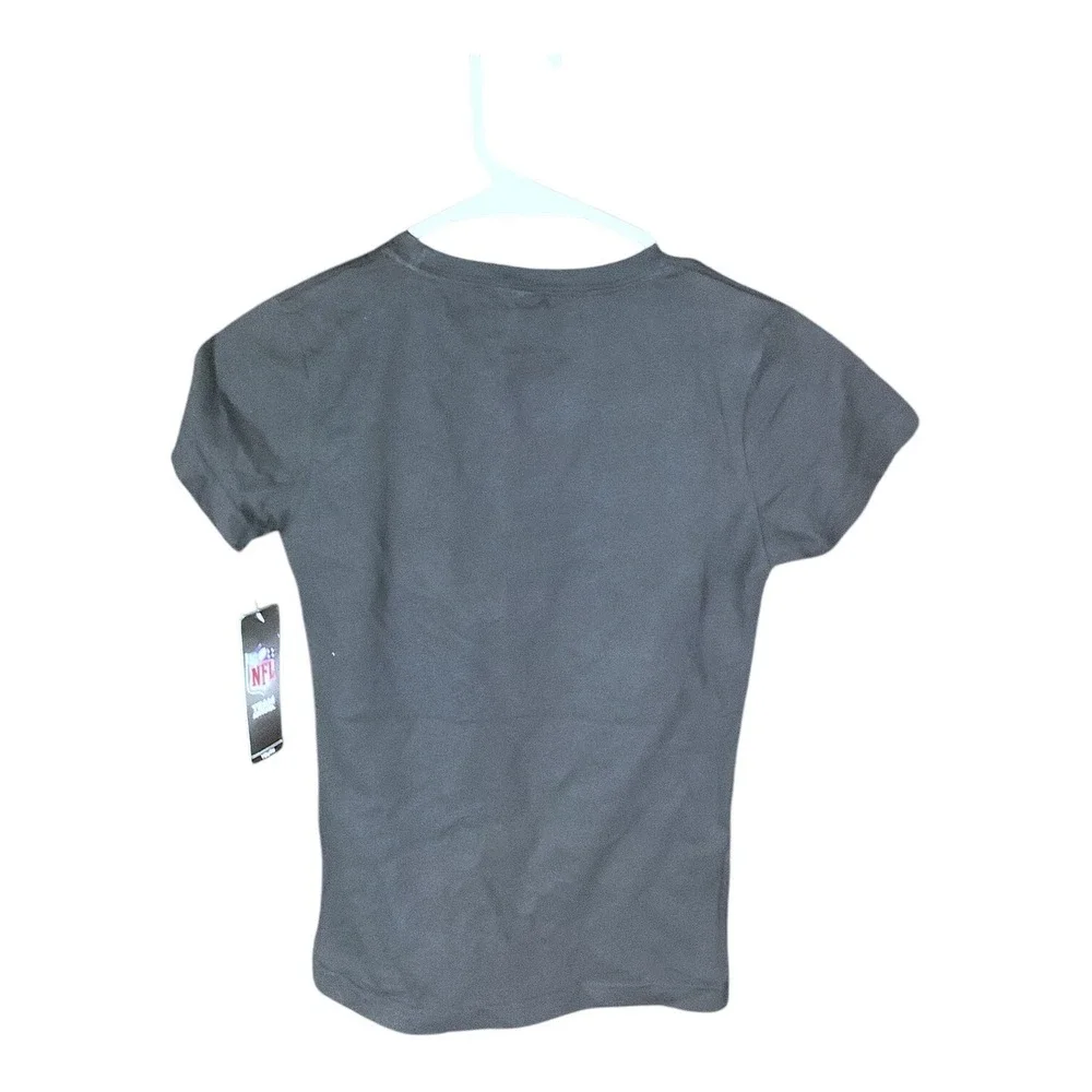 NFL Team Apparel Steelers T-Shirt Youth Girls XL‎ Silver Heart Black Sportwear